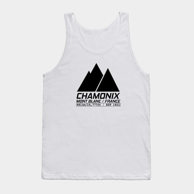 Chamonix Ski Resort Mont Blanc France Tank Top by ChrisWilson